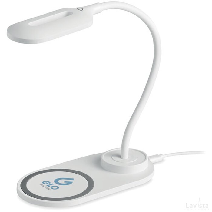 Bureaulamp met 10w lader Saturn wit