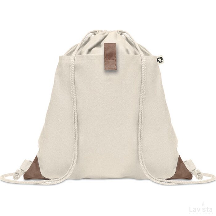 Trekkoord rugzak Panda bag beige