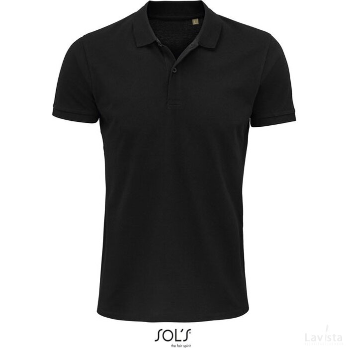 Planet heren polo 170g Planet men zwart