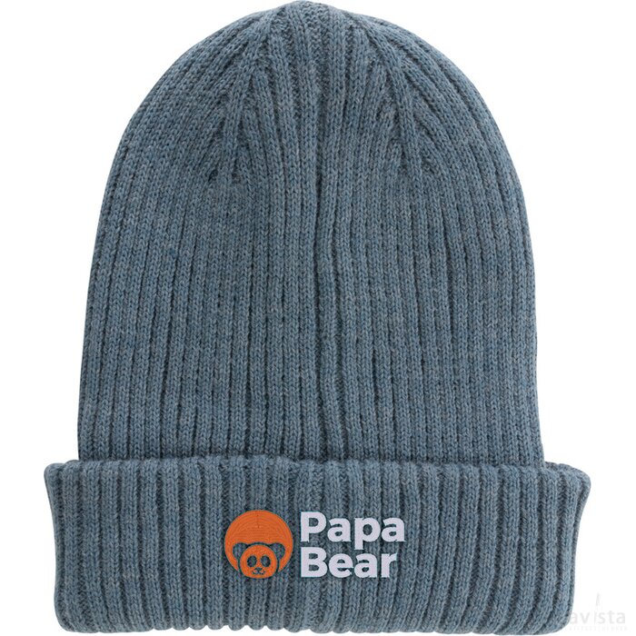 Impact AWARE™ Polylana® dubbel gebreide beanie blauw