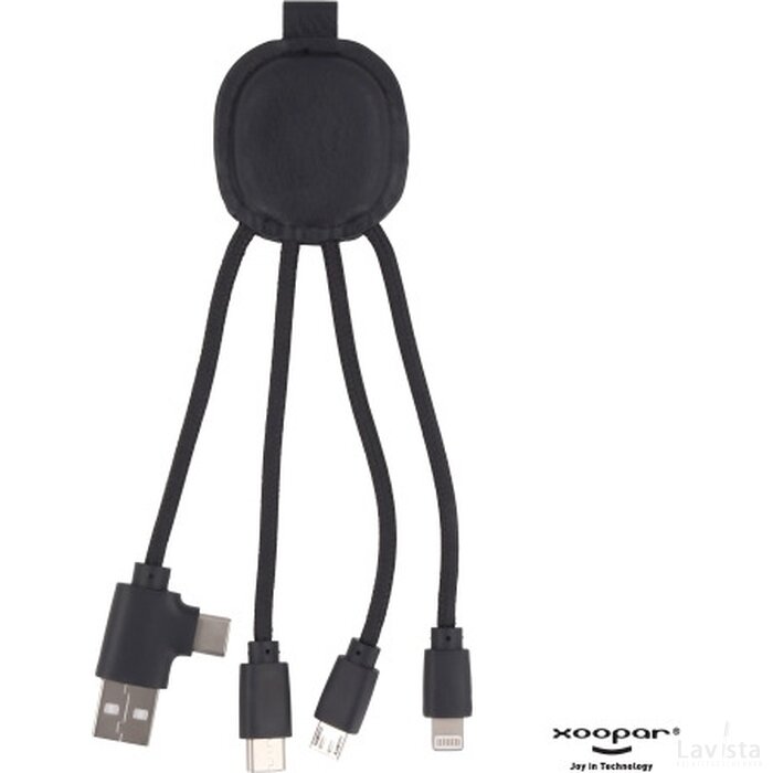 4000 | Xoopar Iné Smart Charging cable with NFC zwart